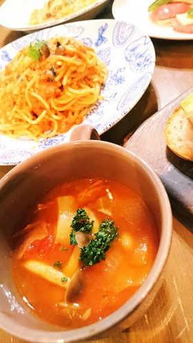 完熟ファーストトマトのミネストローネ
