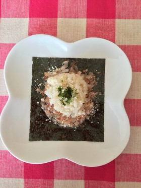 朝食に簡単かつおチーズの手巻きごはん♪
