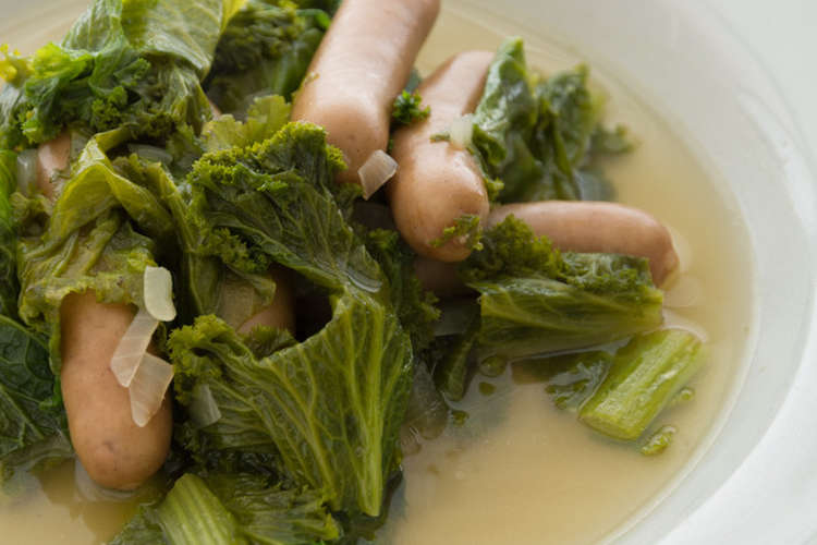 マスタードグリーンとソーセージの蒸し煮 レシピ 作り方 By 農pro クックパッド 簡単おいしいみんなのレシピが361万品