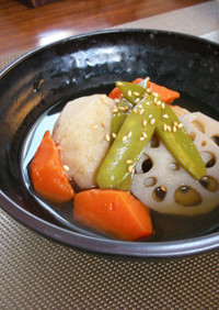 無農薬のヤツガシラ(里芋)と根菜の煮しめ