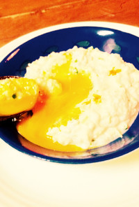 ・・くずし卵の豆腐がゆ・・