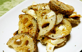 レンコンのチーズ焼き。
