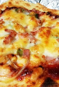 魚焼きグリルで簡単にピザ！