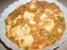 肉味噌を使ってマーボー豆腐もどき