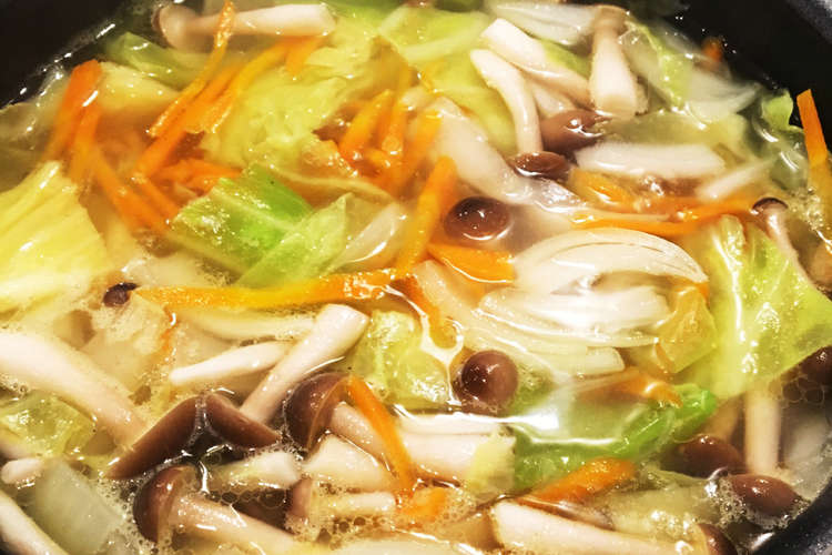 茹で鶏の茹で汁で絶品野菜スープ レシピ 作り方 By Babypear クックパッド 簡単おいしいみんなのレシピが352万品