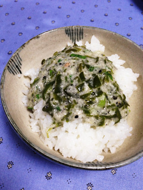 祝検索1位☆生めかぶと自然薯のとろろご飯