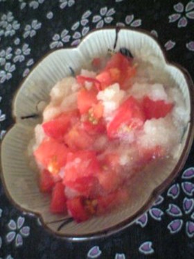 サラダに飽きたら⇒トマトのみぞれ和え