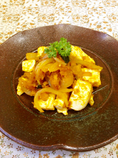 豆腐とマッシュ南瓜のケチャップ味噌炒め♪の写真