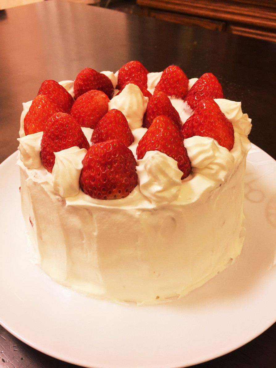 苺のショートケーキ(パパチャレンジ)の画像