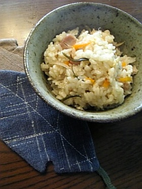 ♪鶏ごぼうの炊き込みごはん♪