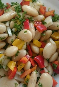 白花豆のカラフルサラダ