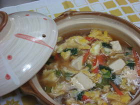 豆腐とたまごのとろみスープ