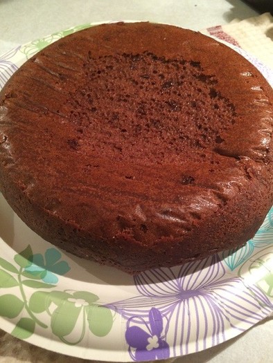 チョコレートケーキ　炊飯器バージョンの写真