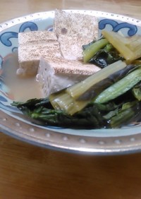 小松菜と焼き豆腐の煮浸し