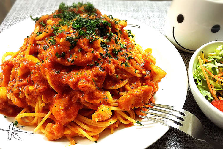 牛乳で簡単 エビのトマトクリームパスタ レシピ 作り方 By Ryuryutkm クックパッド