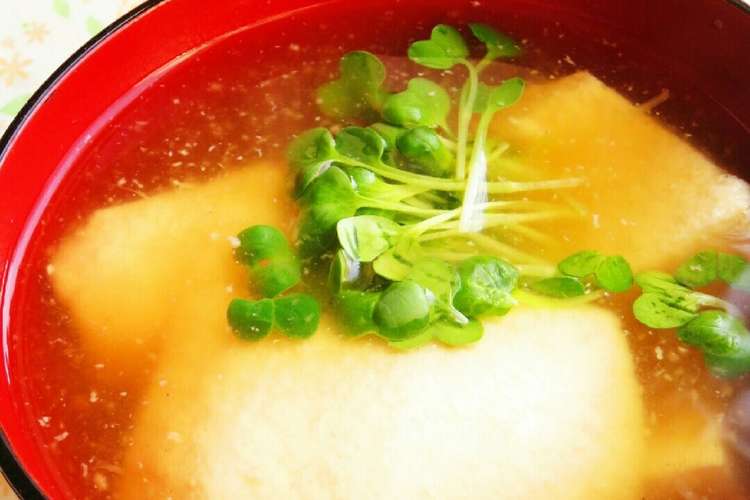 あったか簡単汁物 生姜入り豆腐汁 レシピ 作り方 By Hirokoh クックパッド