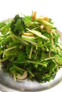 簡単！切るだけ！水菜の韓国風サラダ