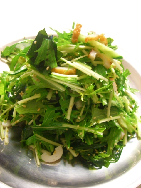 簡単！切るだけ！水菜の韓国風サラダの画像