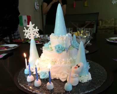 エルサの氷のお城ケーキ（覚書）の写真