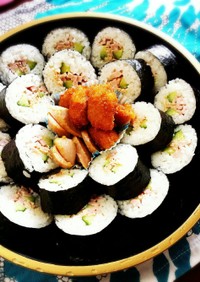 巻き寿司♪ツナと魚肉レタス巻き寿司！