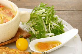 妊娠、授乳に!水菜の柚子茶ドレッシング