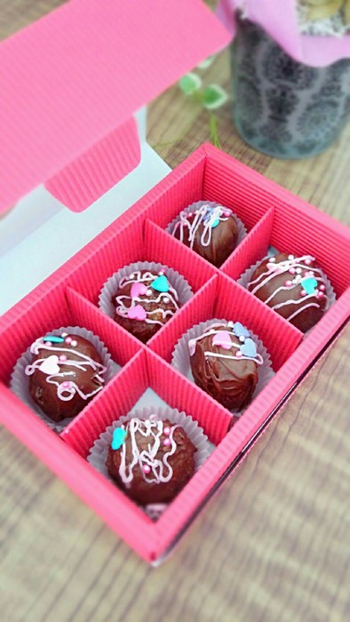 バレンタイン♡バニラケーキチョコボールの写真