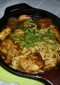 キャプスキでバター･チキンカレーうどん