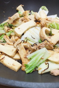高野豆腐とツナ野菜炒め