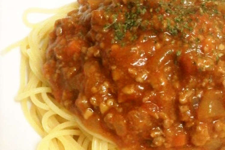 ぱぱっと ミートソーススパゲッティ レシピ 作り方 By こころうさぎ 彡 クックパッド 簡単おいしいみんなのレシピが357万品