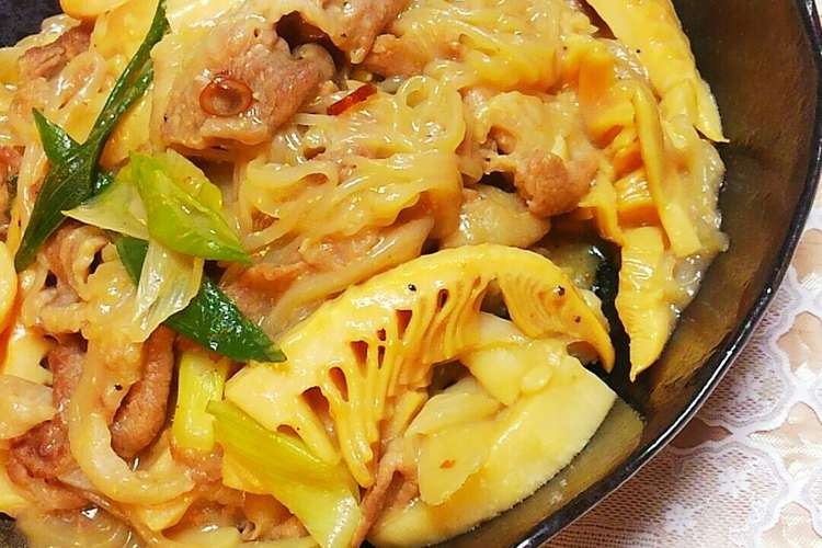 豚しらたきと筍の甘辛味噌炒め レシピ 作り方 By 旦那は皿洗い クックパッド 簡単おいしいみんなのレシピが357万品