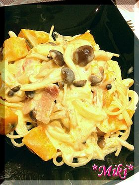 ハッピーパンプキン・ソイチーズパスタ♪
