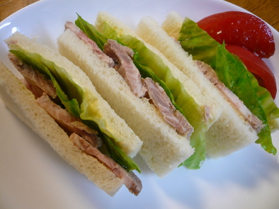 ゆで豚で☆おいしいサンドイッチの写真