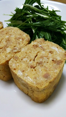 『木綿豆腐とシーチキンのたまご焼き』