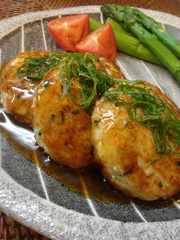 豆腐ハンバーグ◇しょうが風味あんの写真