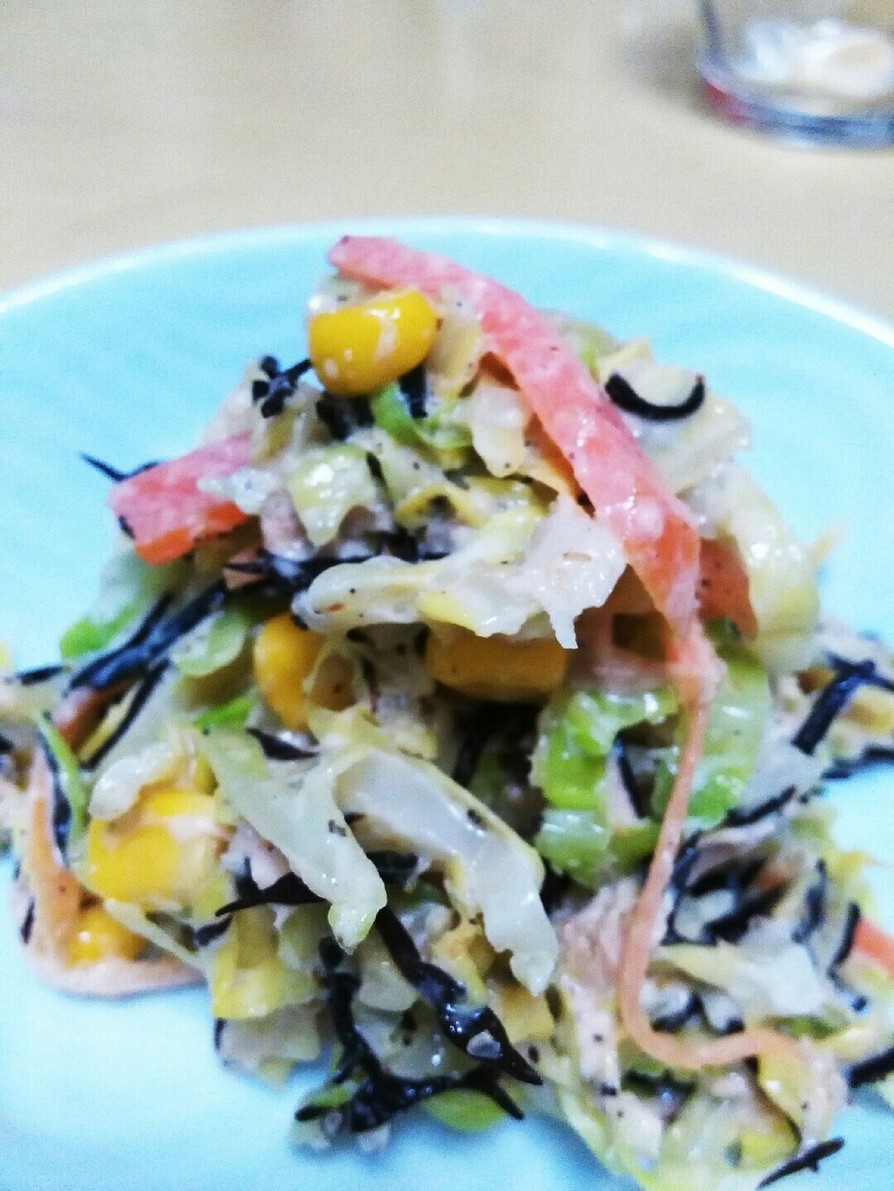 簡単！ヒジキとツナと野菜たちのサラダ☆の画像
