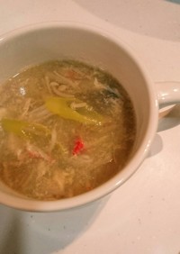 ごぼうが香ばしい中華たまごスープ