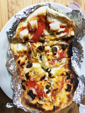 発酵なし!手作りピザ生地を魚焼きグリルで