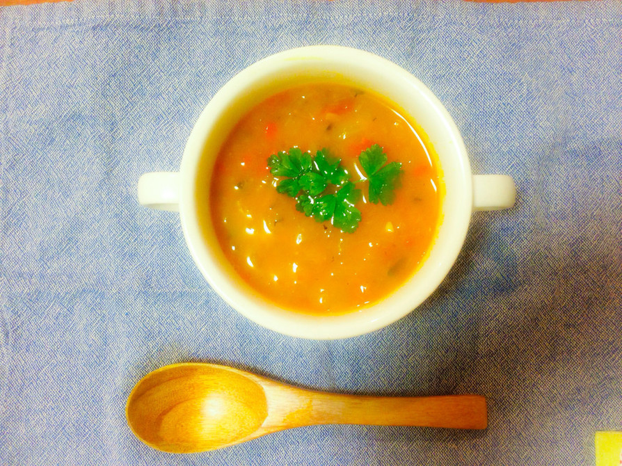 簡単☆絶品沁み〜る♩かぼちゃ野菜スープの画像