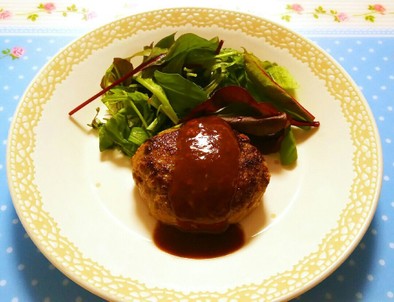 低糖質レシピ☆牛肉100%のハンバーグの写真