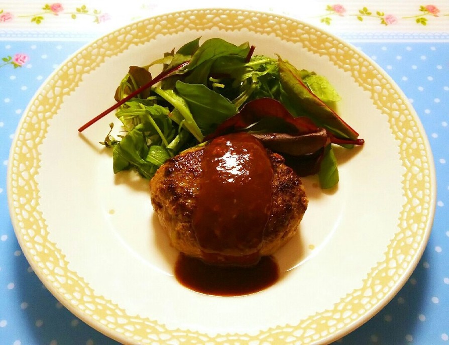 低糖質レシピ☆牛肉100%のハンバーグの画像