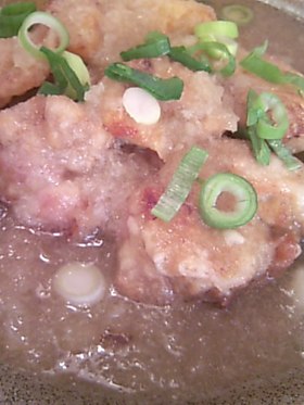 鶏の唐揚げのみぞれ煮♪♫♬