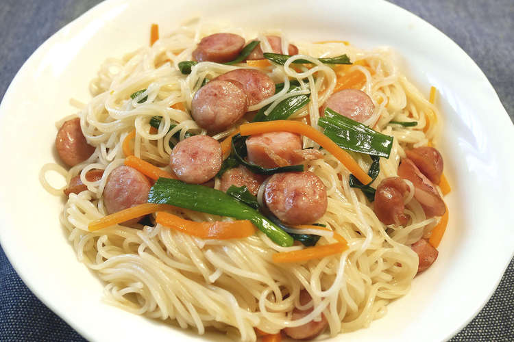簡単 ウィンナーのそうめんチャンプルー レシピ 作り方 By Ogamonja クックパッド 簡単おいしいみんなのレシピが354万品