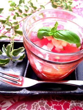 トマトの蜂蜜レモンマリネ