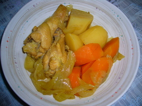 カレー味の鶏じゃが