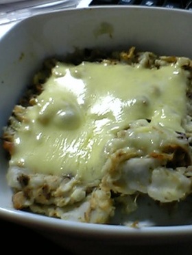 鯖みそ×里芋のチーズ焼き