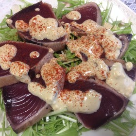 カツオと水菜のサラダ