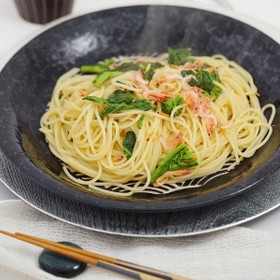 桜えびと菜の花のスパゲティ