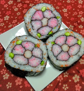 節分♪かわいいお花の恵方巻!デコ巻き寿司