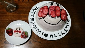 一歳☆アンパンマンの誕生日ケーキ!