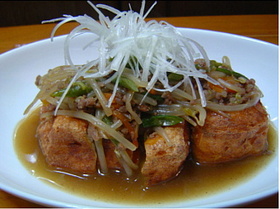 とってもヘルシー♪厚揚げのもやしあんかけ